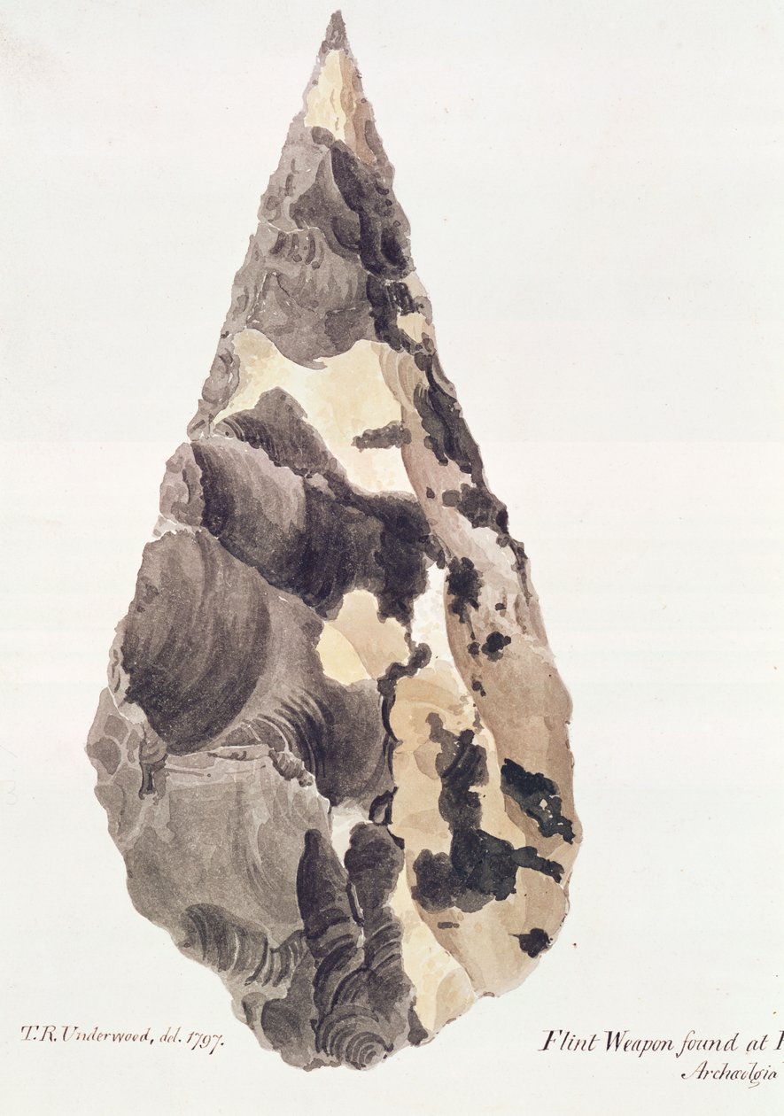 Flint Weapon, 1797 (wc na papíře) od Thomas Richard Underwood