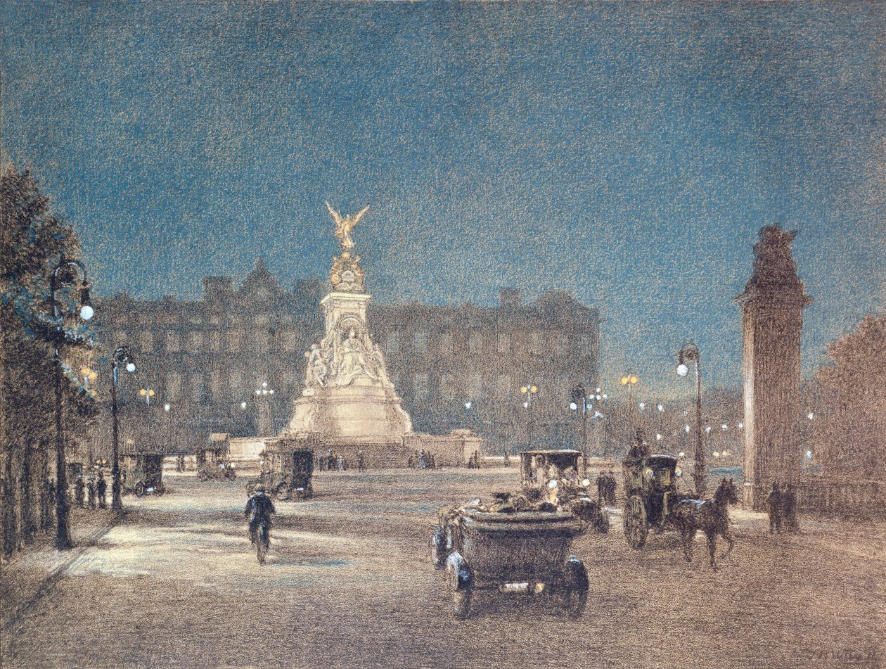 Pohled na Buckinghamský palác nakladatelství W.M. Moc, 1912 od Thomas Robert Way