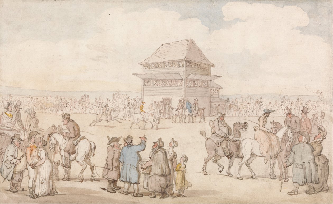 Přeplněné závodní setkání od Thomas Rowlandson