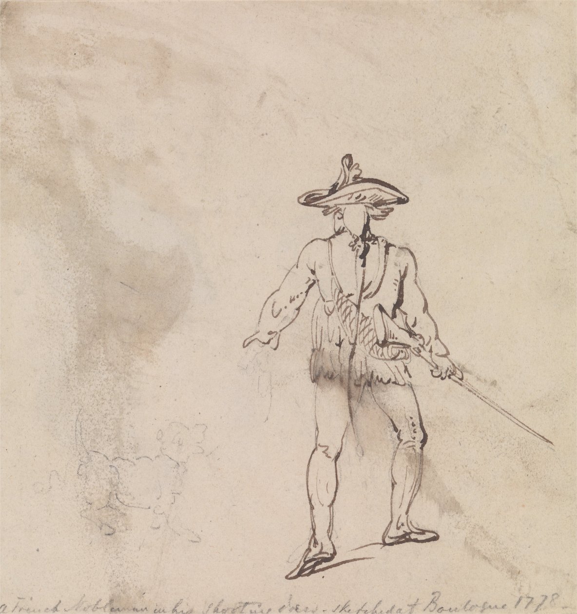 Francouzský šlechtic střílel od Thomas Rowlandson