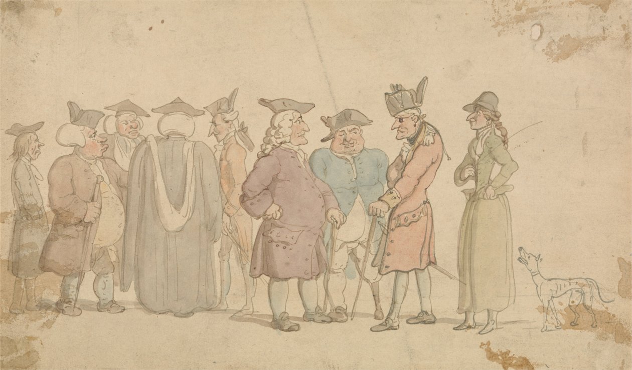 Skupina figurek od Thomas Rowlandson