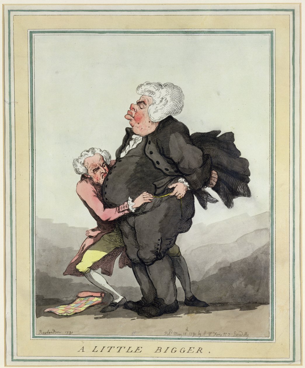 Malý větší, hospoda. od S.W. Fores, 1791 (barevný lept) (pár 125715) od Thomas Rowlandson