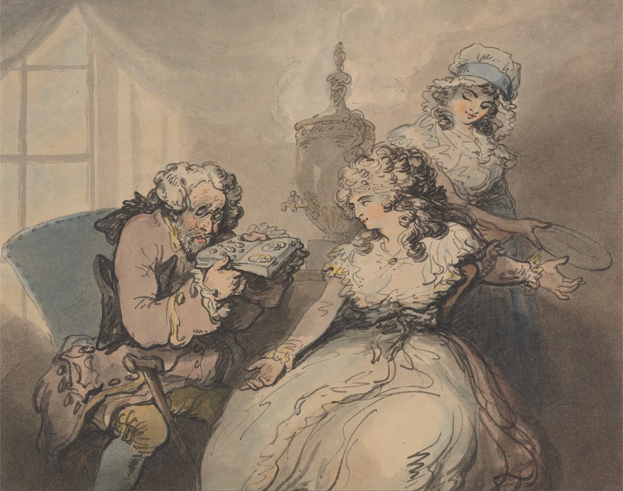 Záložník se svým klientem od Thomas Rowlandson