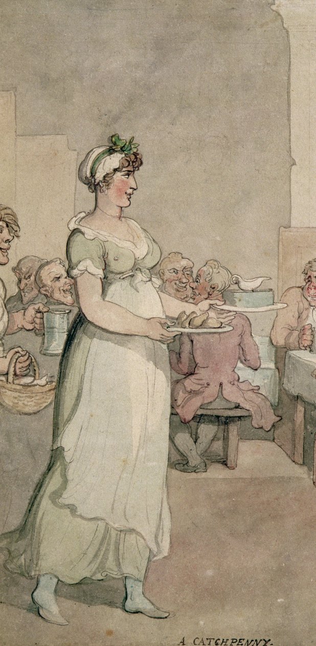 Detail pera a inkoustu Penny Slap Bang Shop a wc na papíře 202933 od Thomas Rowlandson