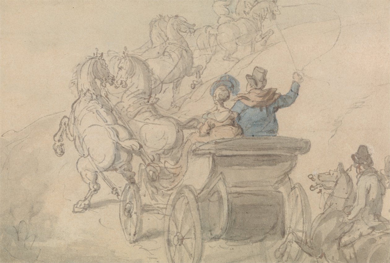 Phaeton a šest od Thomas Rowlandson