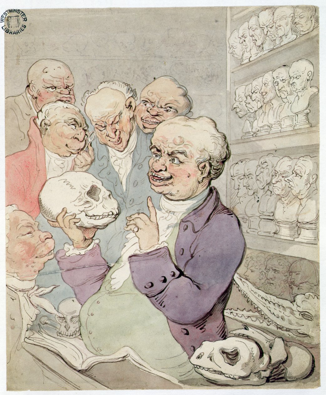 Piccadilly Lecture v roce 1803 od Thomas Rowlandson