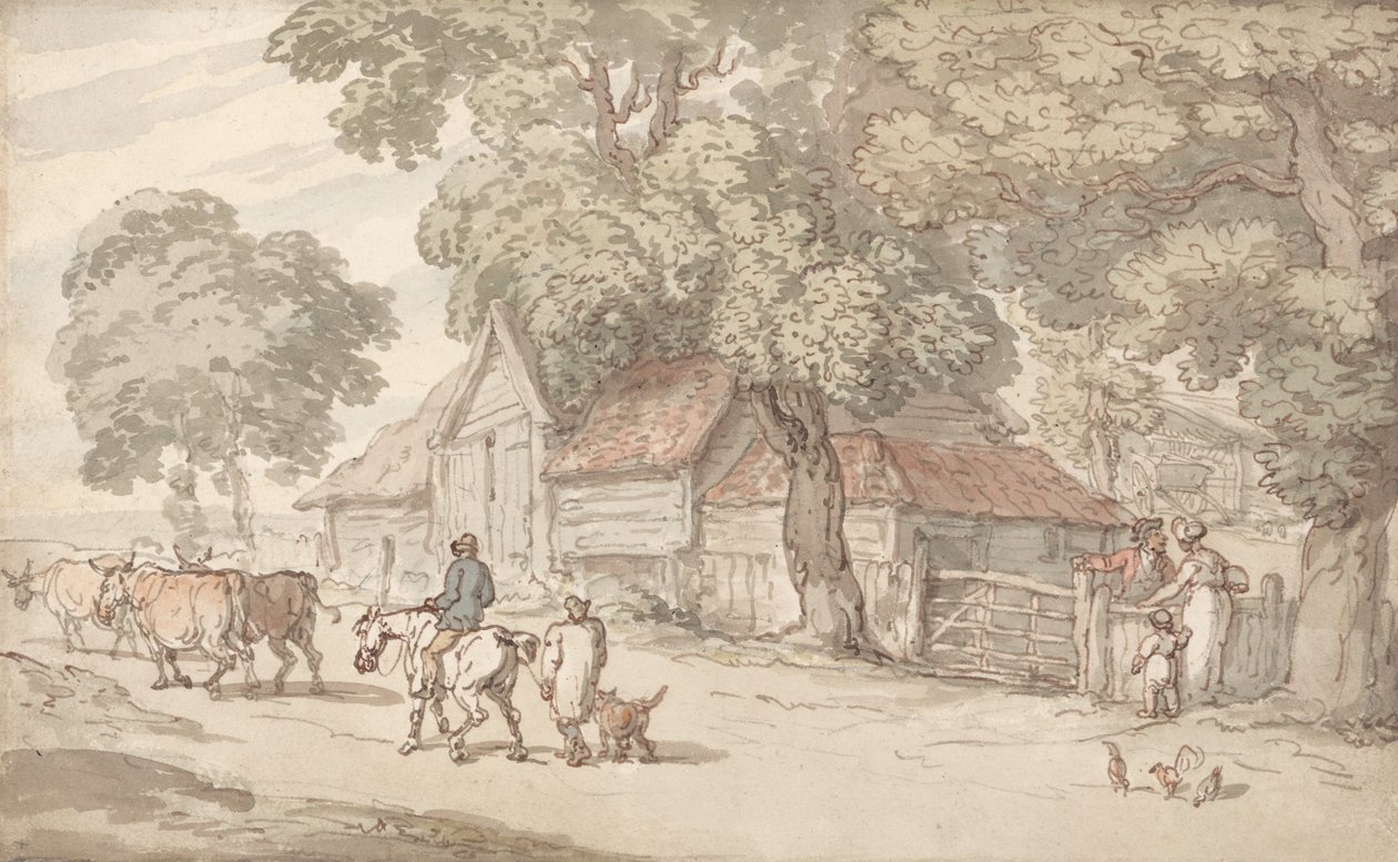 Cesta u farmy od Thomas Rowlandson