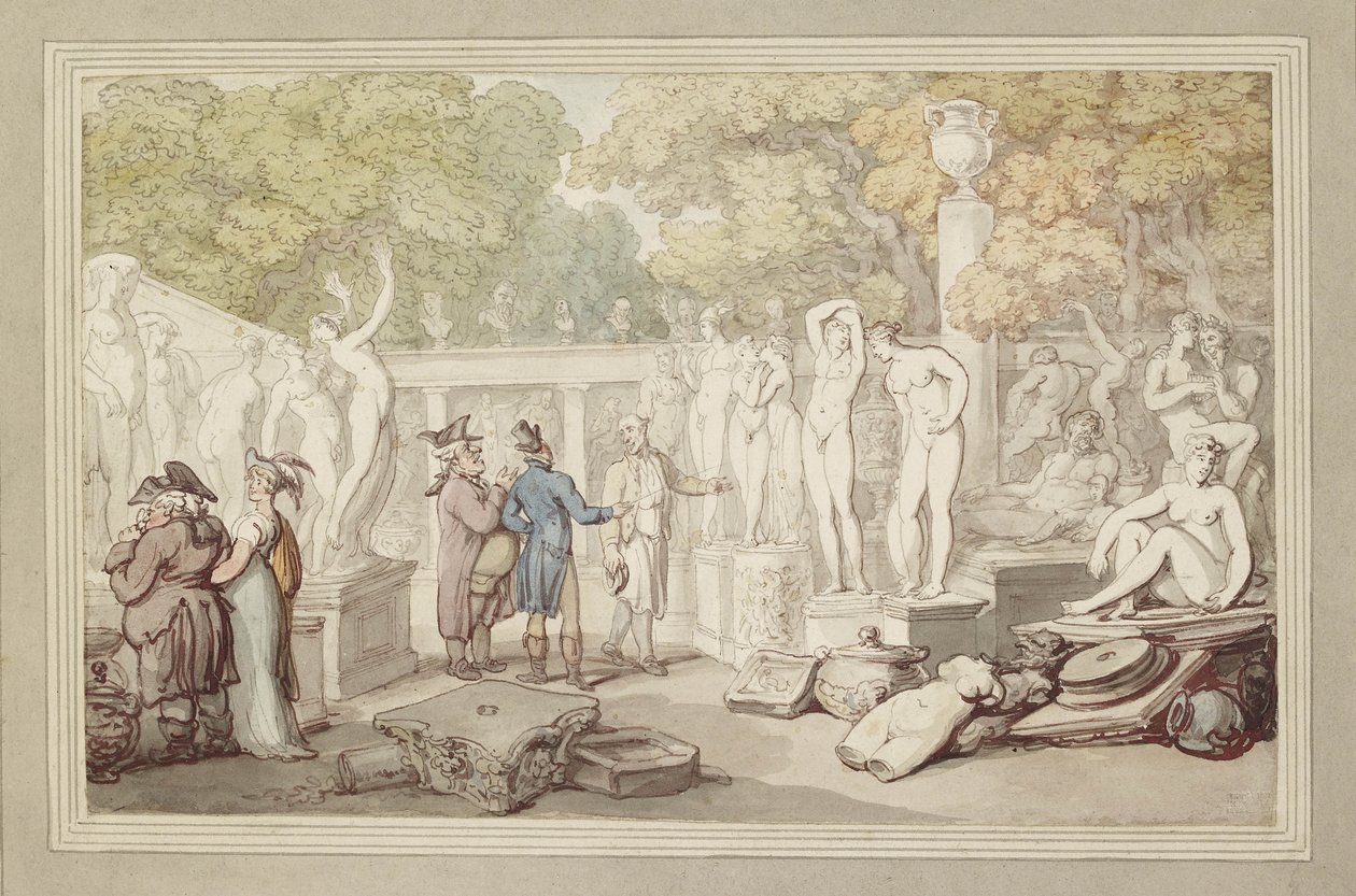 Sochařský dvůr, 19. století od Thomas Rowlandson