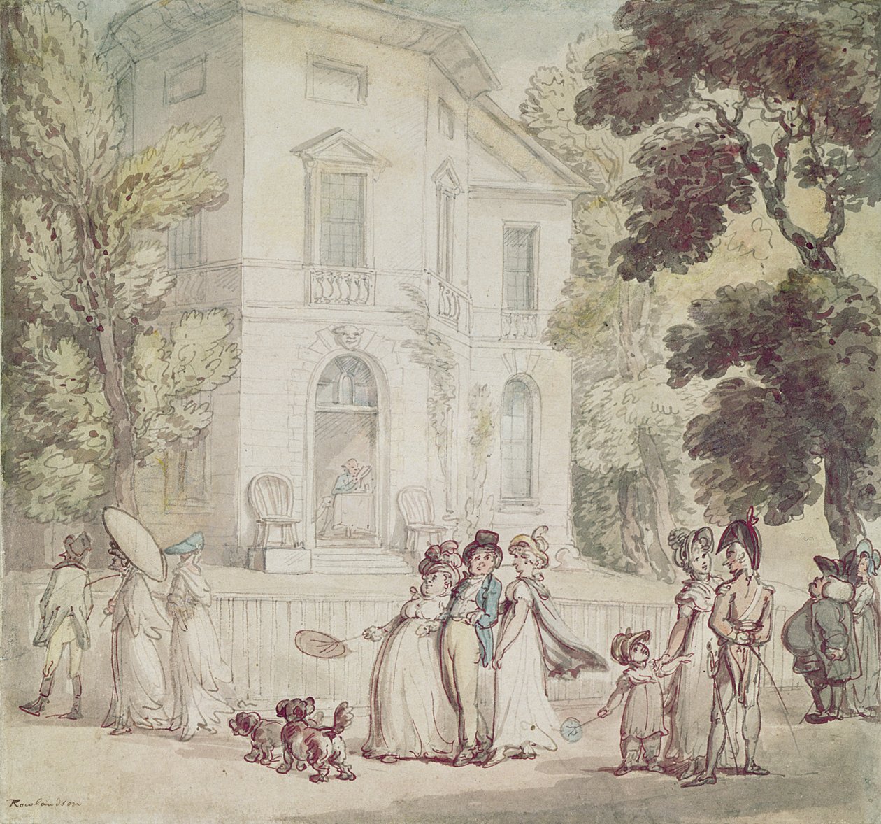 Nedělní odpolední promenáda od Thomas Rowlandson