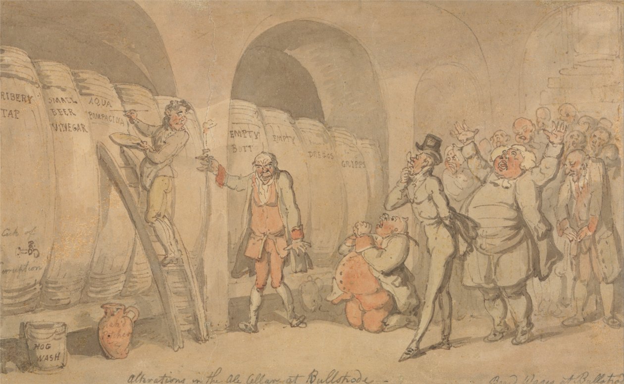 Změny ve sklepě Ale v Bulstrode od Thomas Rowlandson