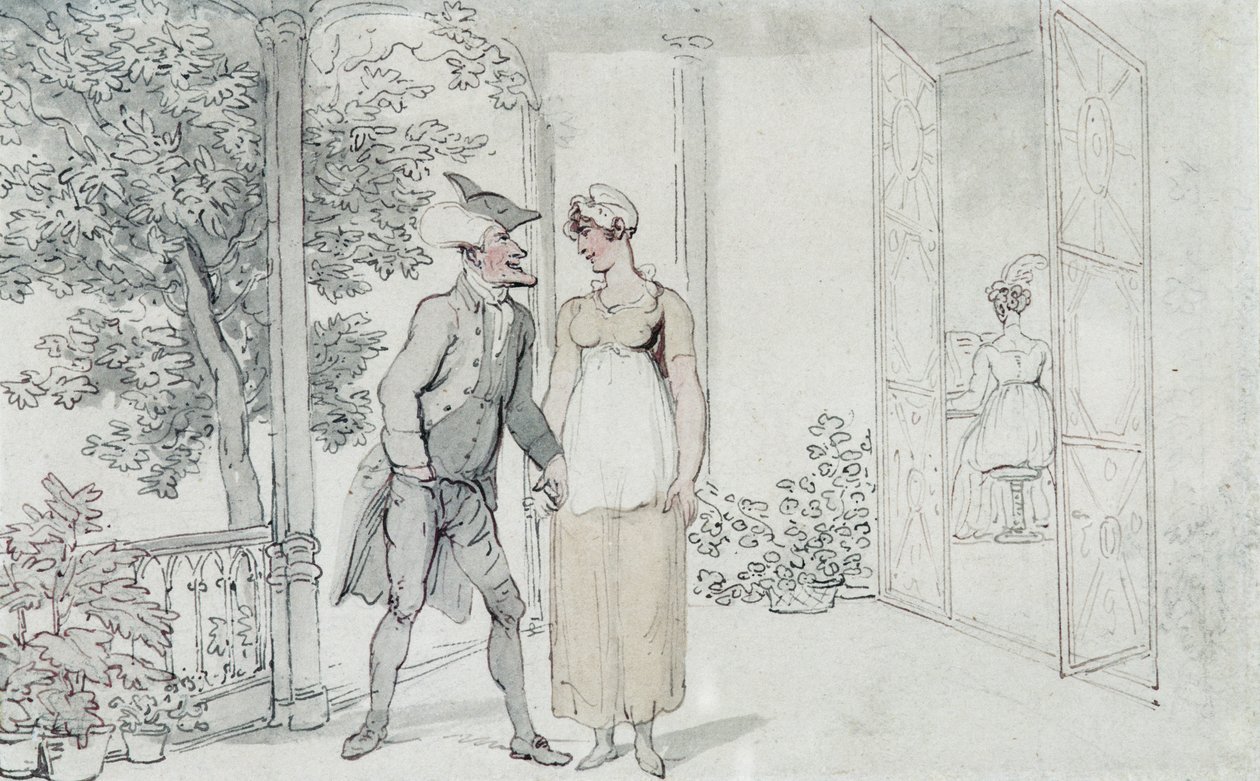 Amorous Attentions, c.1800 od Thomas Rowlandson