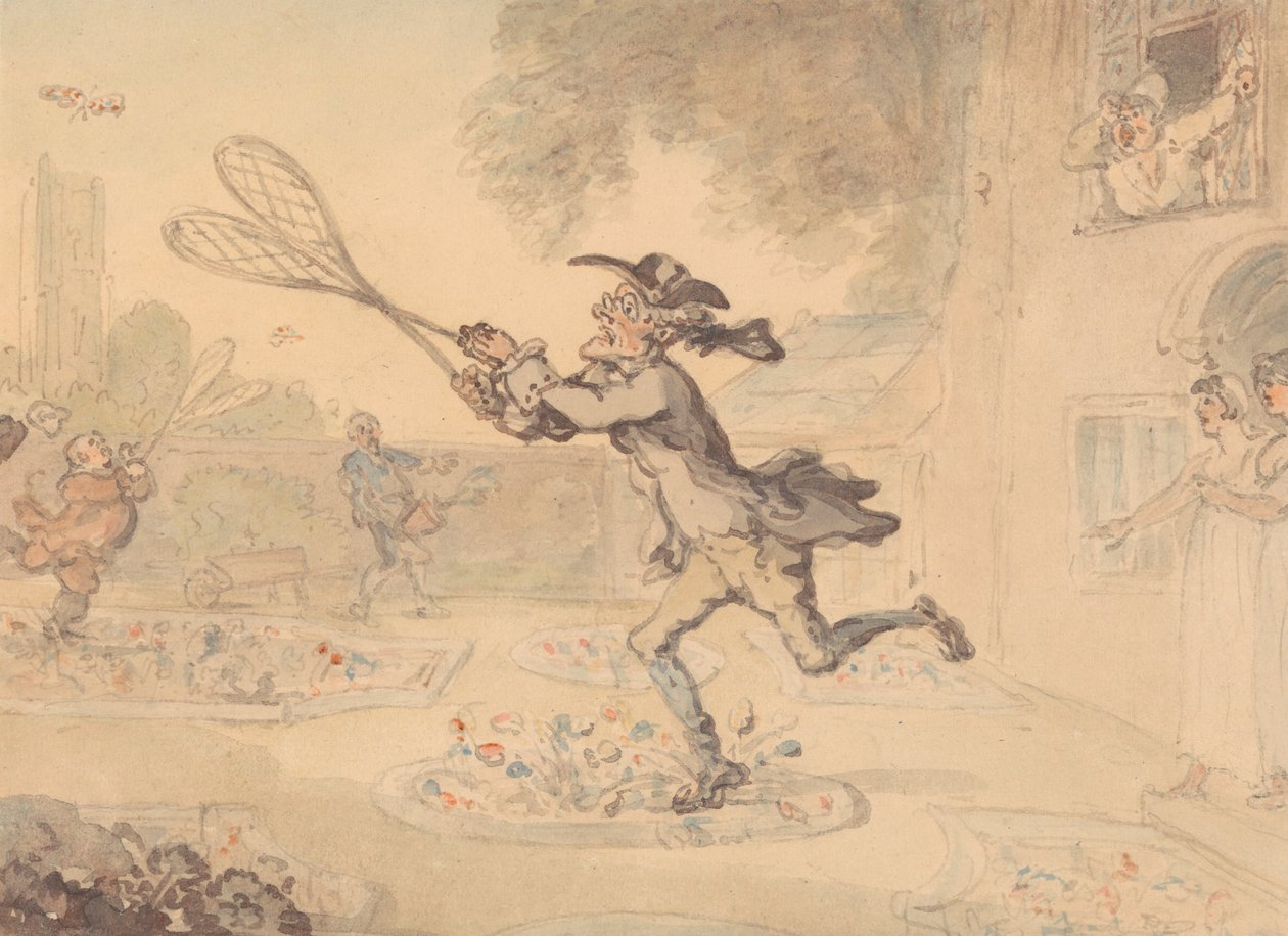 Lov motýlů od Thomas Rowlandson