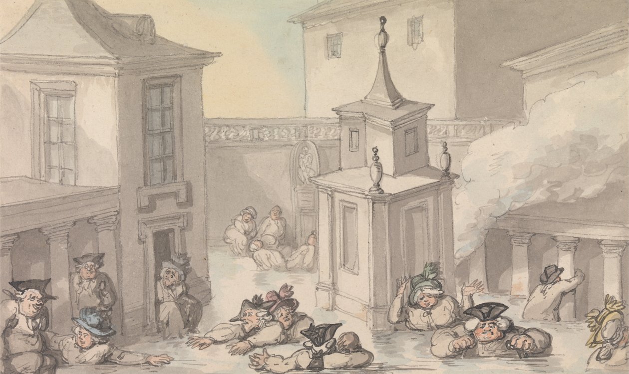 Pohodlí Bath- The Bath od Thomas Rowlandson