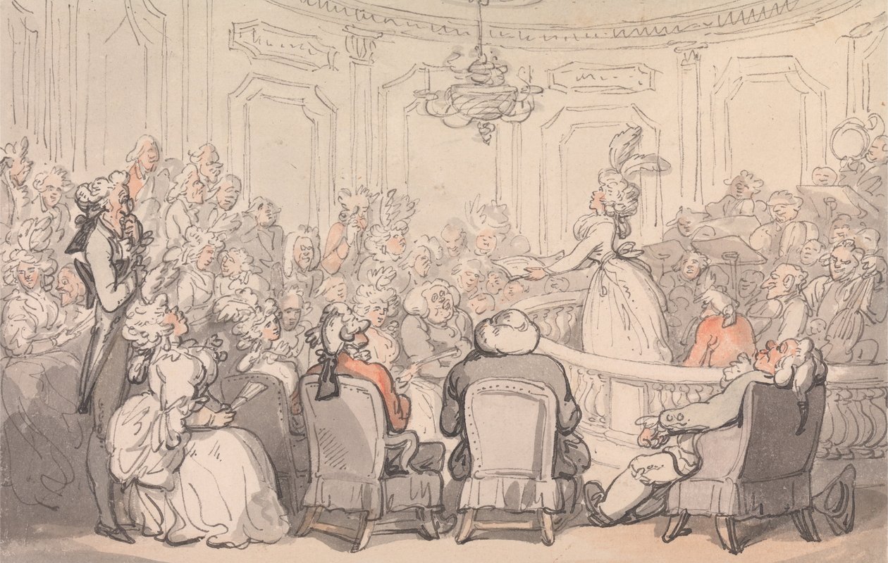 Pohodlí Bath- Koncert od Thomas Rowlandson