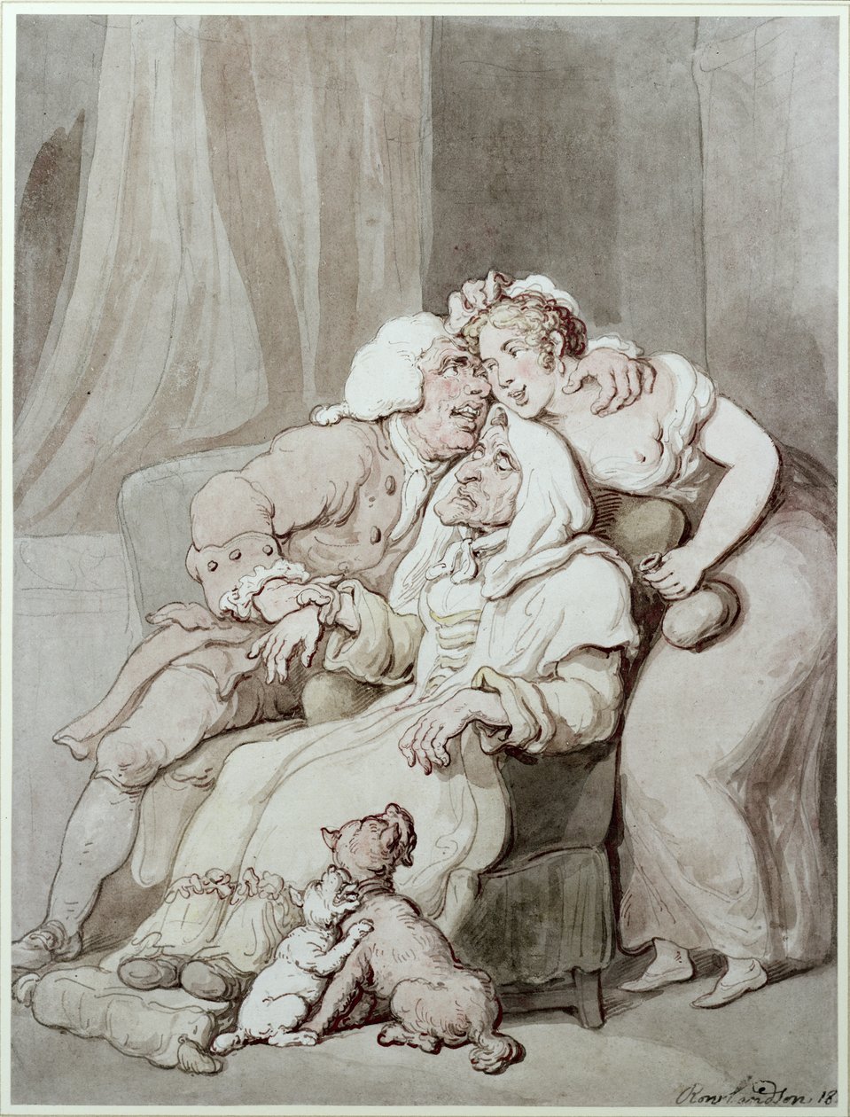 Doctor Doublepulse (wc s perem a inkoustem na papíře) od Thomas Rowlandson