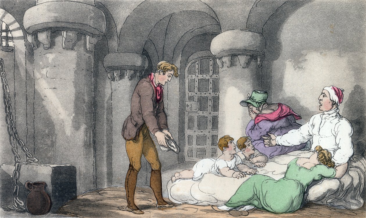 Domácí uspořádání ve vězení, ilustrace z 