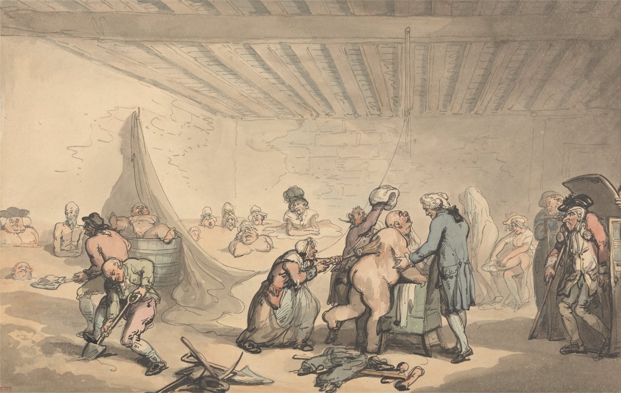 Dr Grahams Koupání Establishment od Thomas Rowlandson