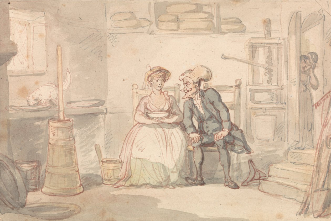 Dr. Syntax a Dairymaid od Thomas Rowlandson