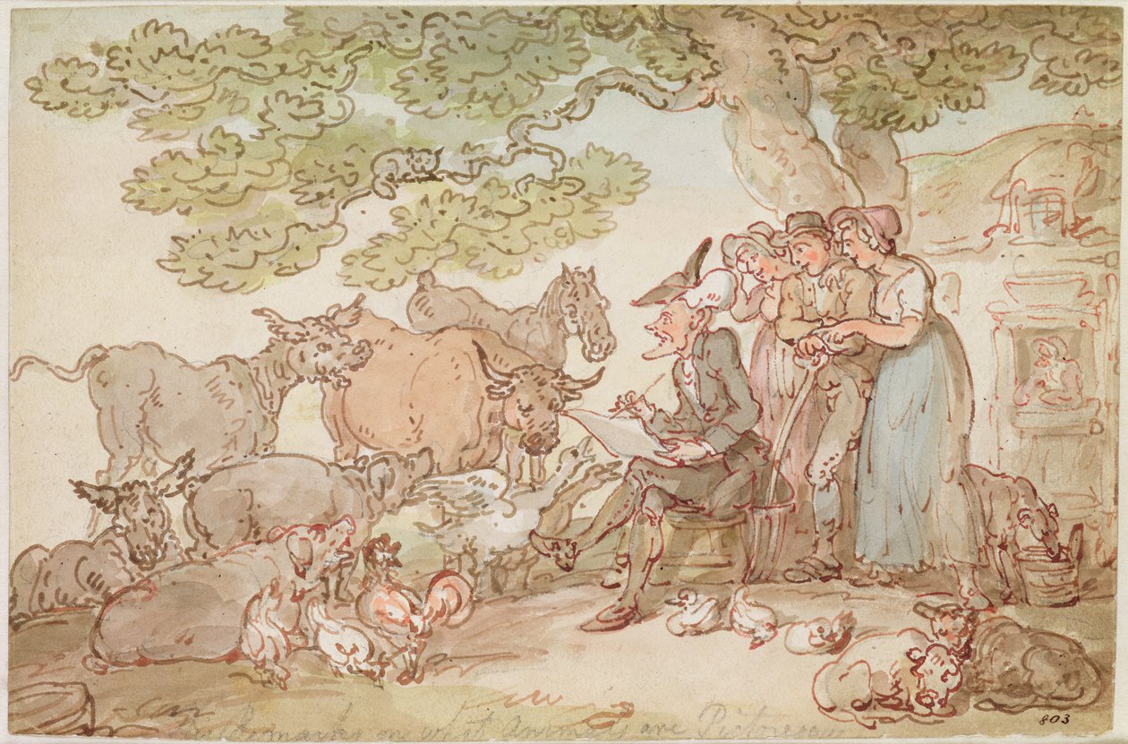 Dr. Syntax skicuje podle přírody od Thomas Rowlandson