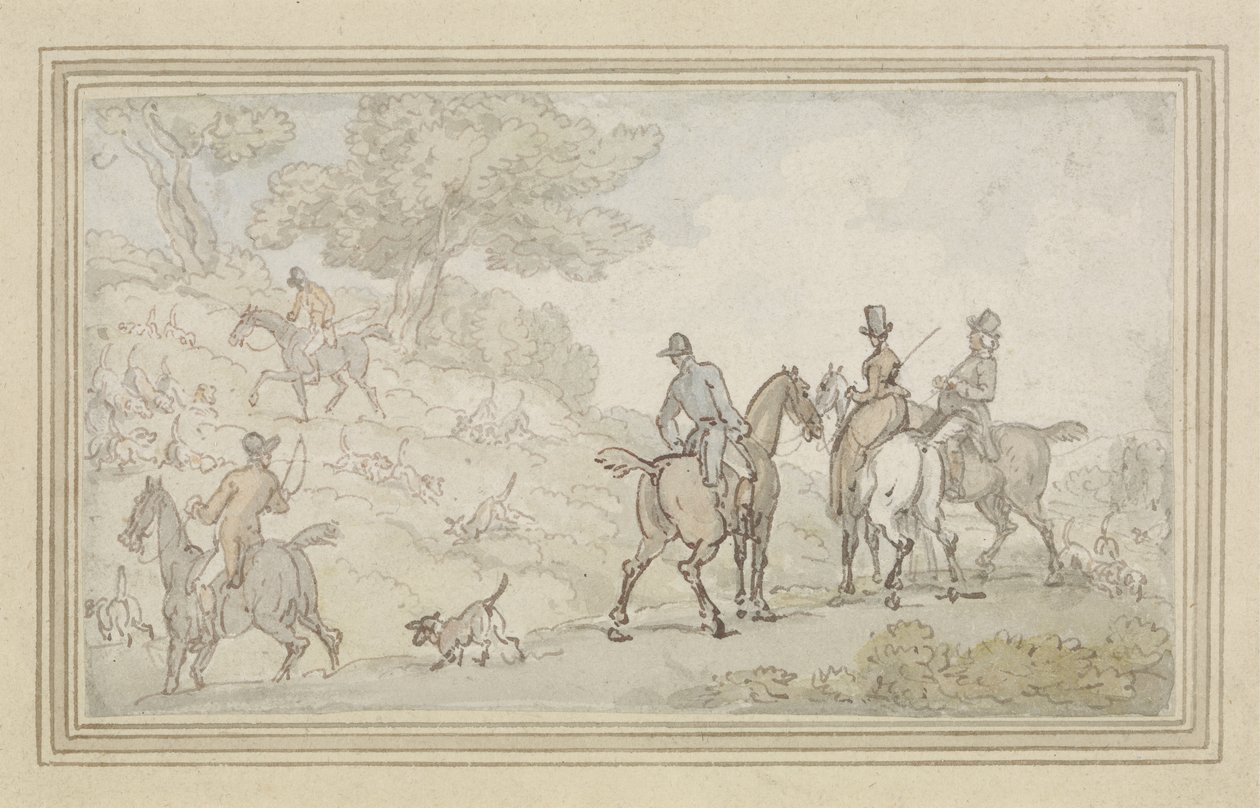 Kryt na kreslení (pero, inkoust a wc na papíře) od Thomas Rowlandson