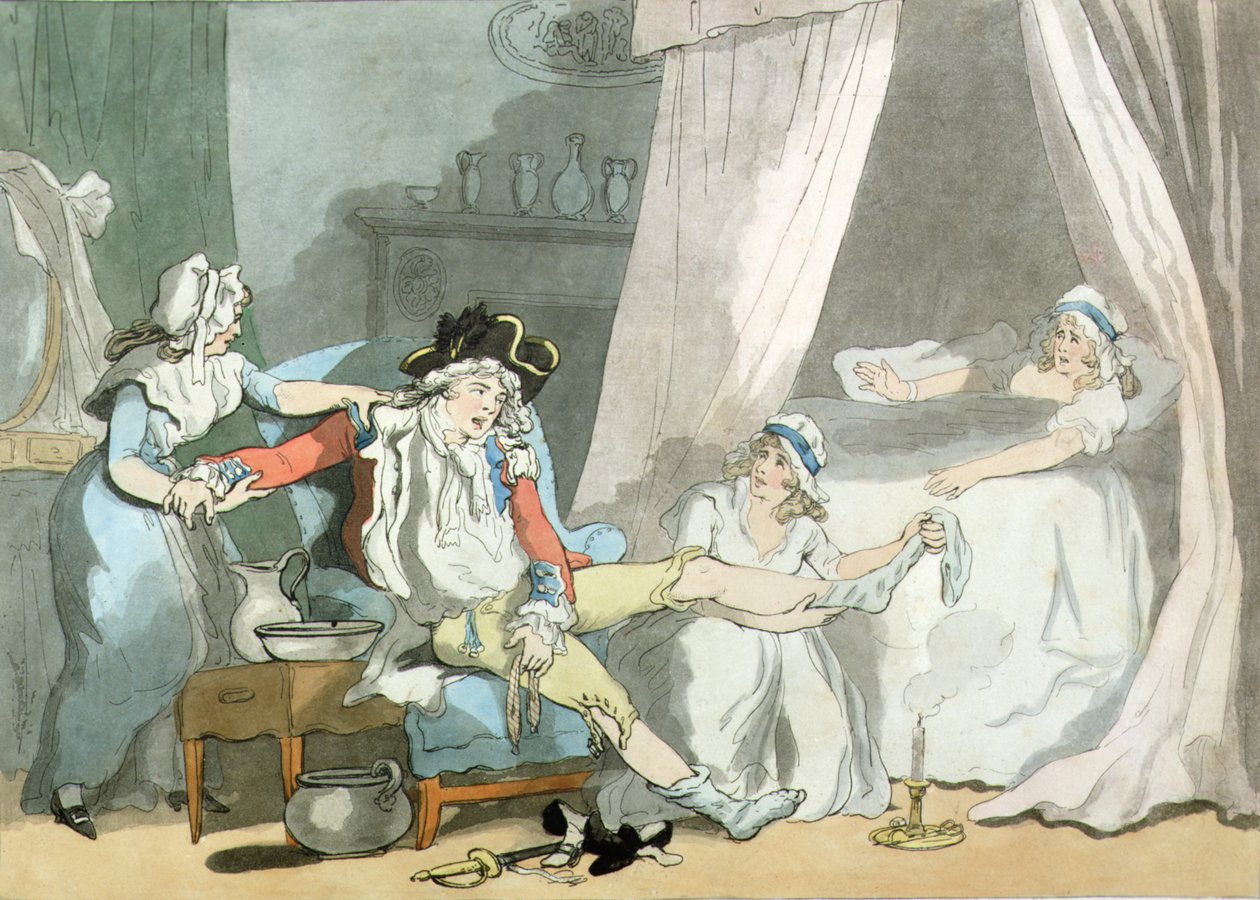 Čtyři hodiny ve městě, hospoda. 1788 (barevný lept s akvatintou) (pár 125721) od Thomas Rowlandson
