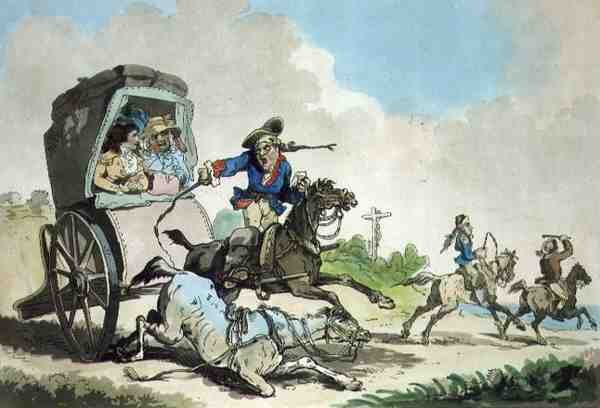 Francouzské cestování aneb První etapa z Calais, akvatinovaný Francisem Jukesem (1747-1812), hospoda. T. Smith, 1785 (barevný lept s akvatintou) (pár 125733) od Thomas Rowlandson