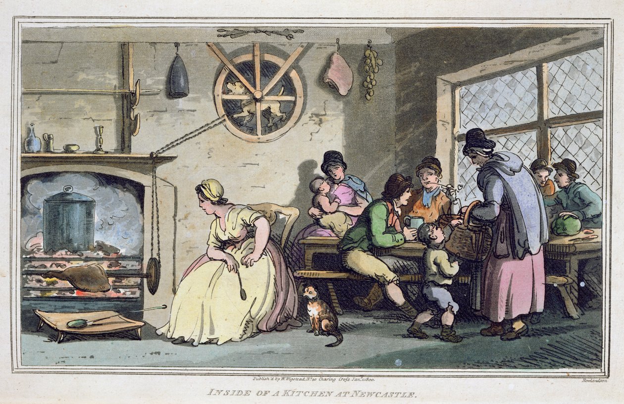 Uvnitř kuchyně v Newcastlu, vydáno 1800 od Thomas Rowlandson