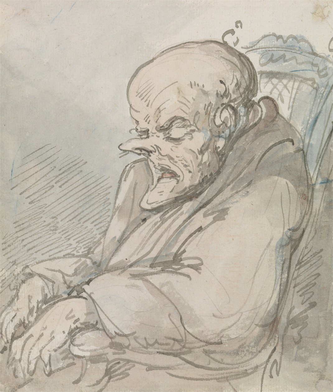 Portrét starého muže od Thomas Rowlandson