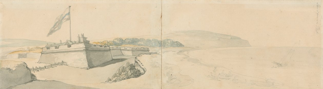 Pevnost Sandown od Thomas Rowlandson