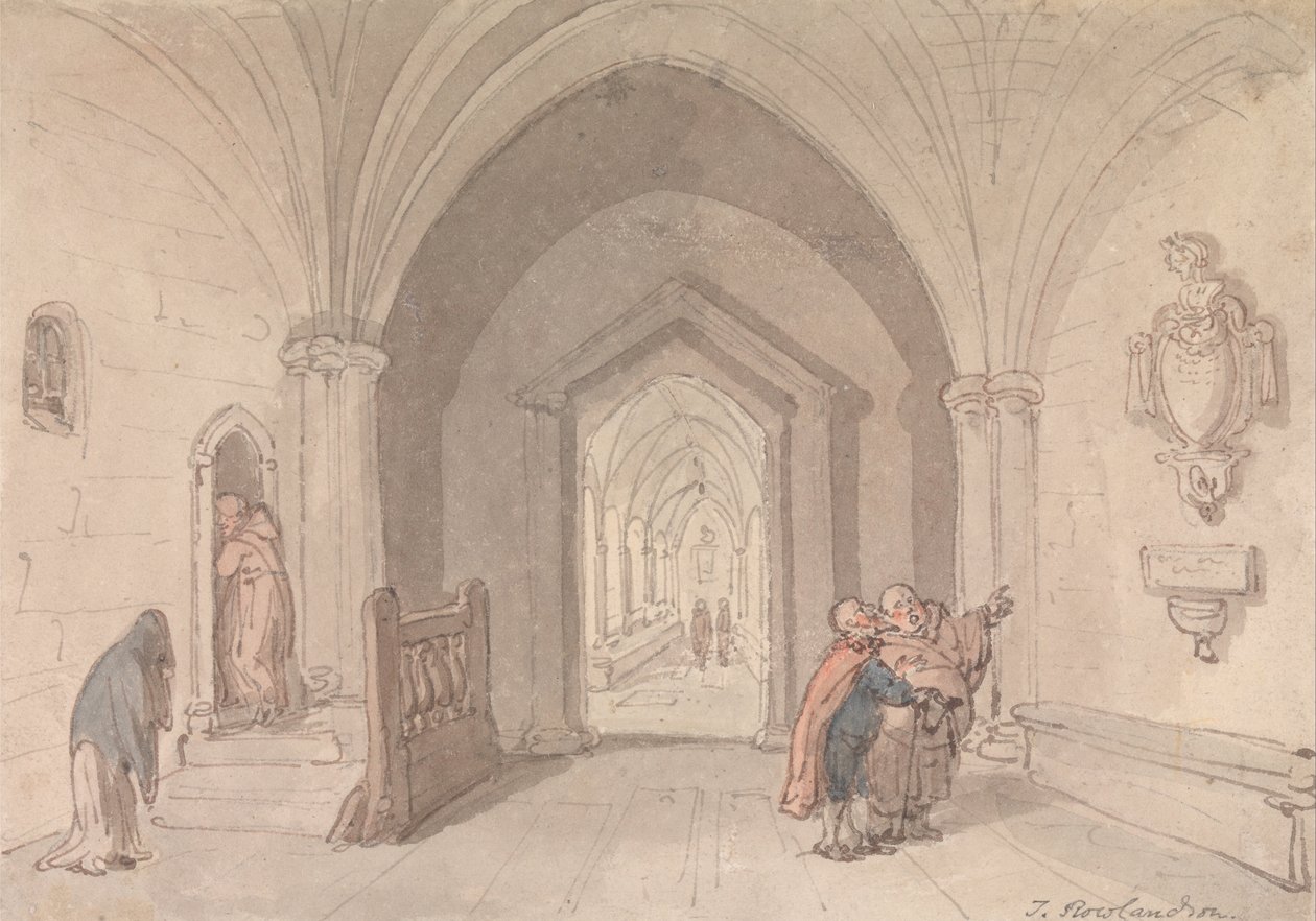 Scéna v klášteře od Thomas Rowlandson