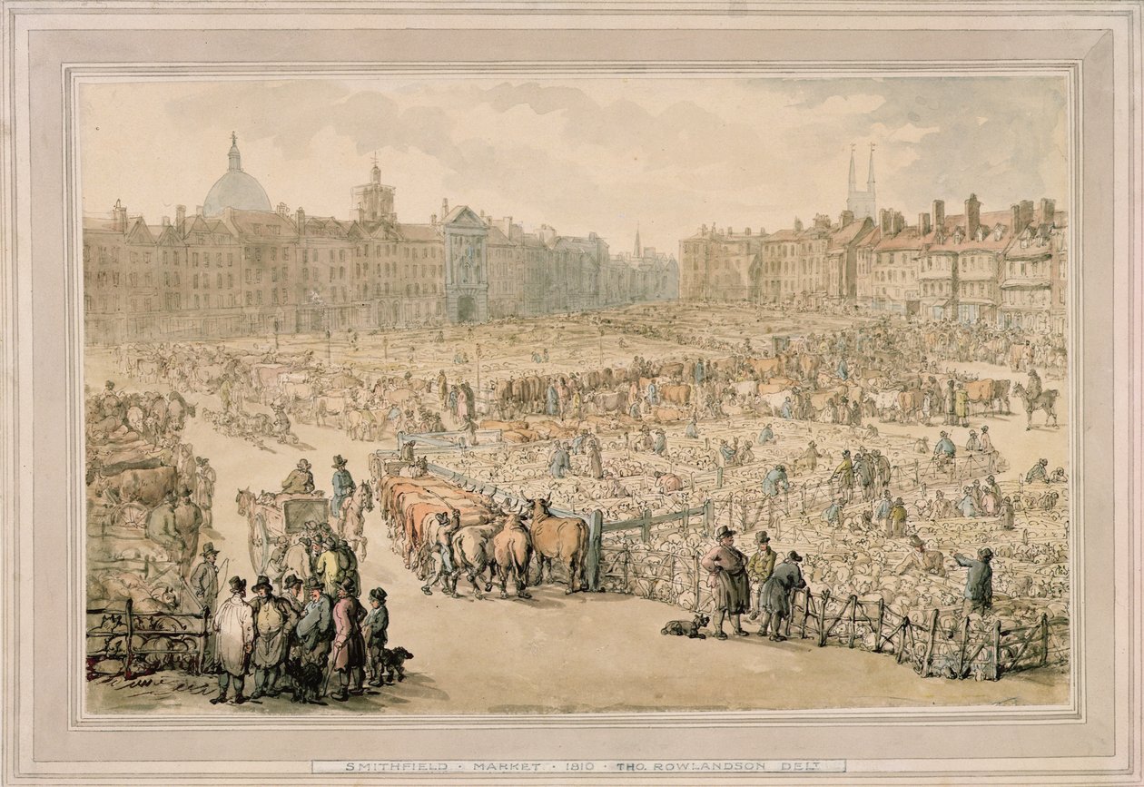 Smithfield Market, 1810 od Thomas Rowlandson