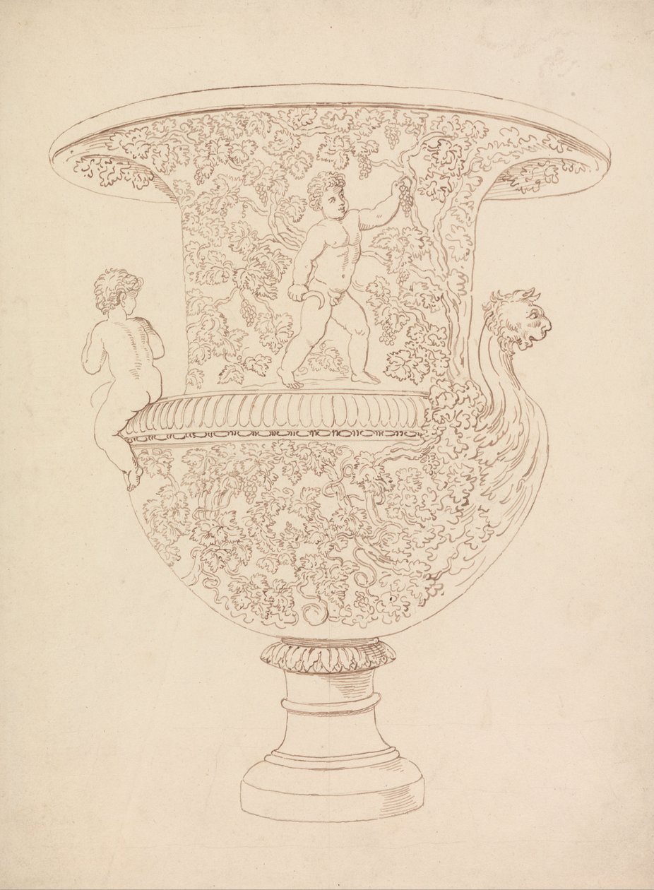 Studium vázy od Thomas Rowlandson