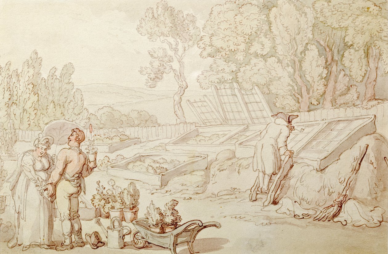 Zamilovaný zahradník od Thomas Rowlandson