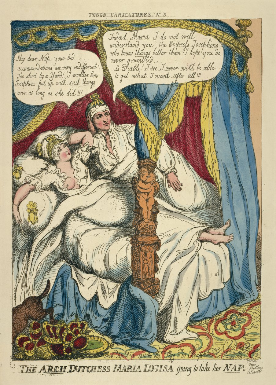 Arcivévodkyně Marie Louisa jde převzít svůj národní příkaz, 1810 (ručně kolorovaný lept) od Thomas Rowlandson