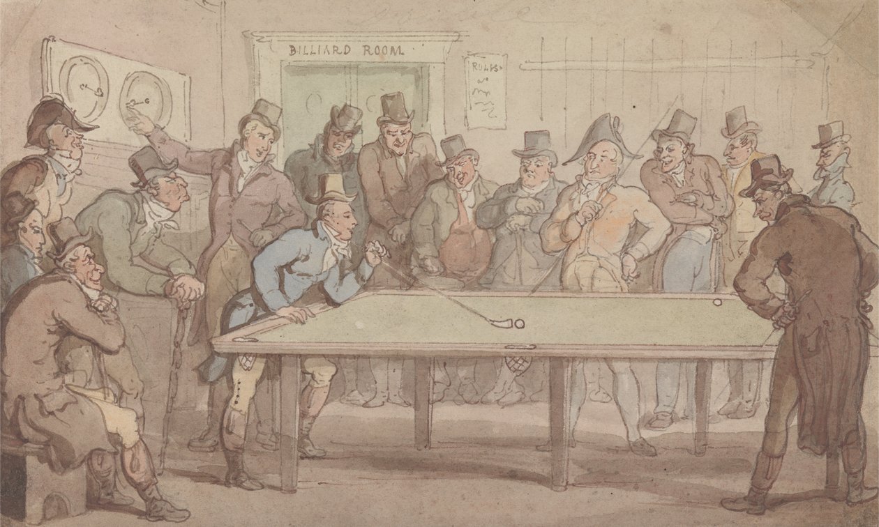 Kulečníková místnost od Thomas Rowlandson