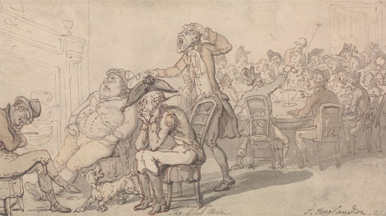Klubová místnost od Thomas Rowlandson
