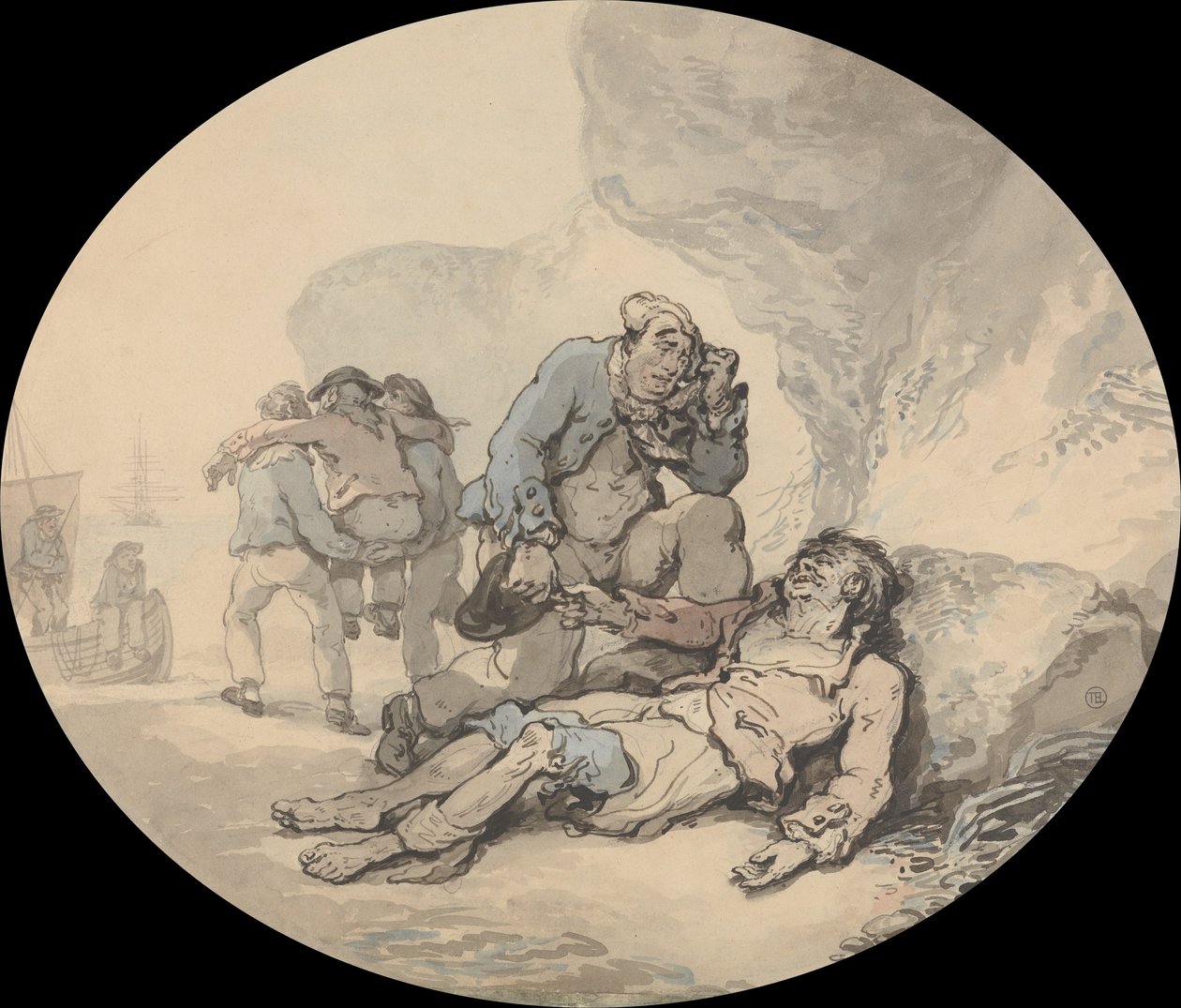 Umírající námořník od Thomas Rowlandson