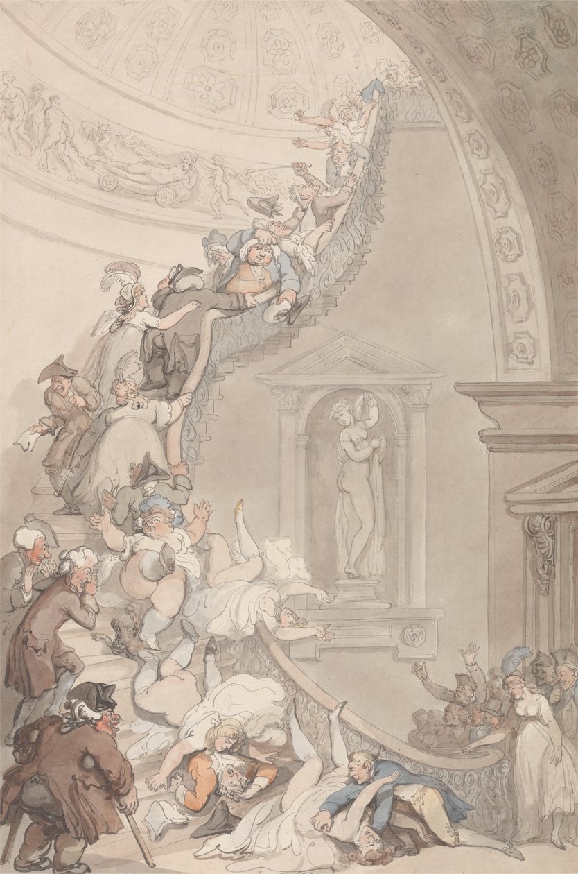 The Exhibition Stare-Case, Somerset House od Thomas Rowlandson