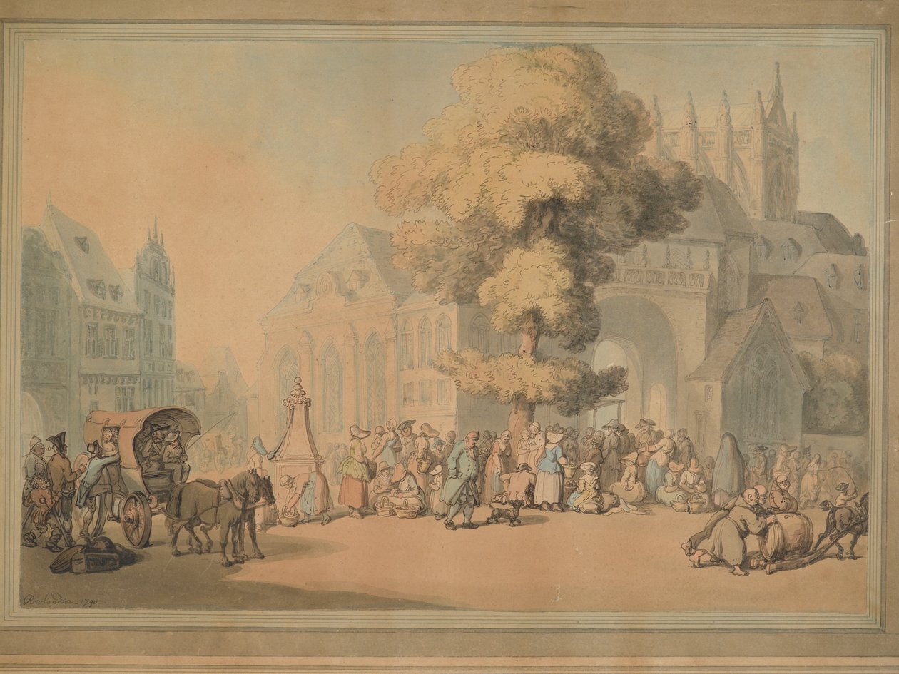 The Market Place, 1790 (wc) od Thomas Rowlandson