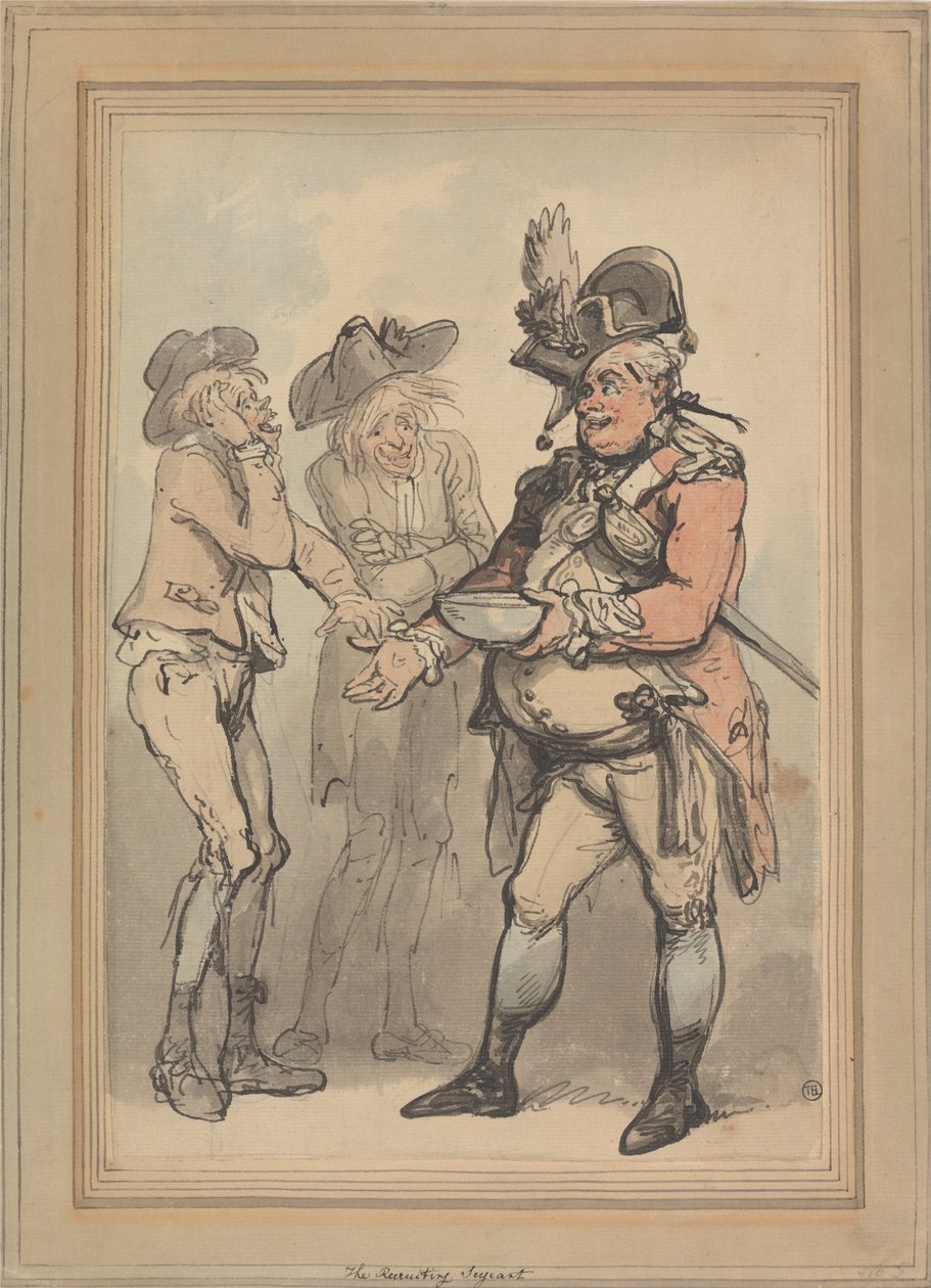 Náborový seržant od Thomas Rowlandson