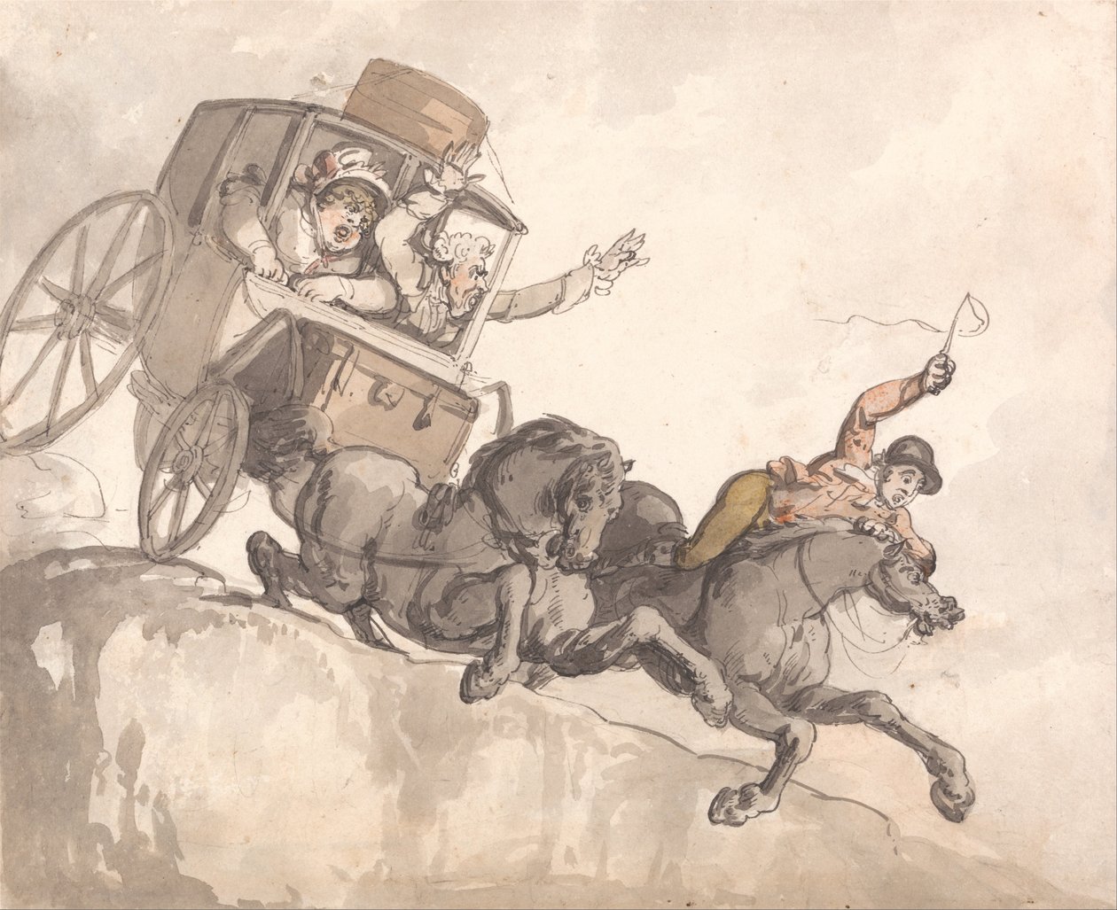 Utečený trenér od Thomas Rowlandson