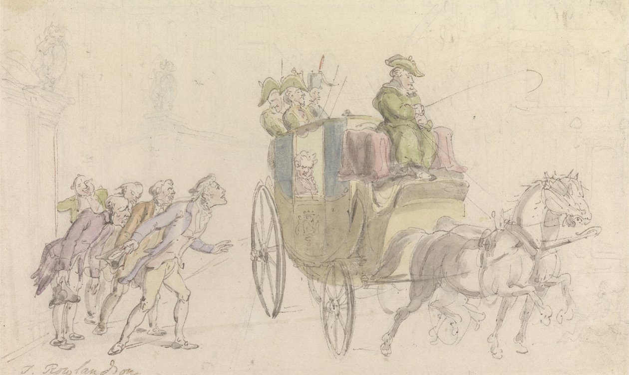 Vikář z Wakefieldu- Účast na šlechtici od Thomas Rowlandson