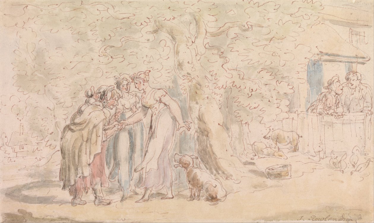 Vikář z Wakefieldu- Věštění od Thomas Rowlandson
