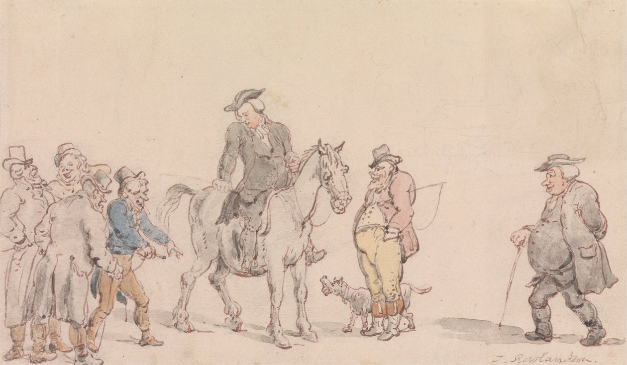 Vikář z Wakefieldu- Vikář prodávající svého koně od Thomas Rowlandson