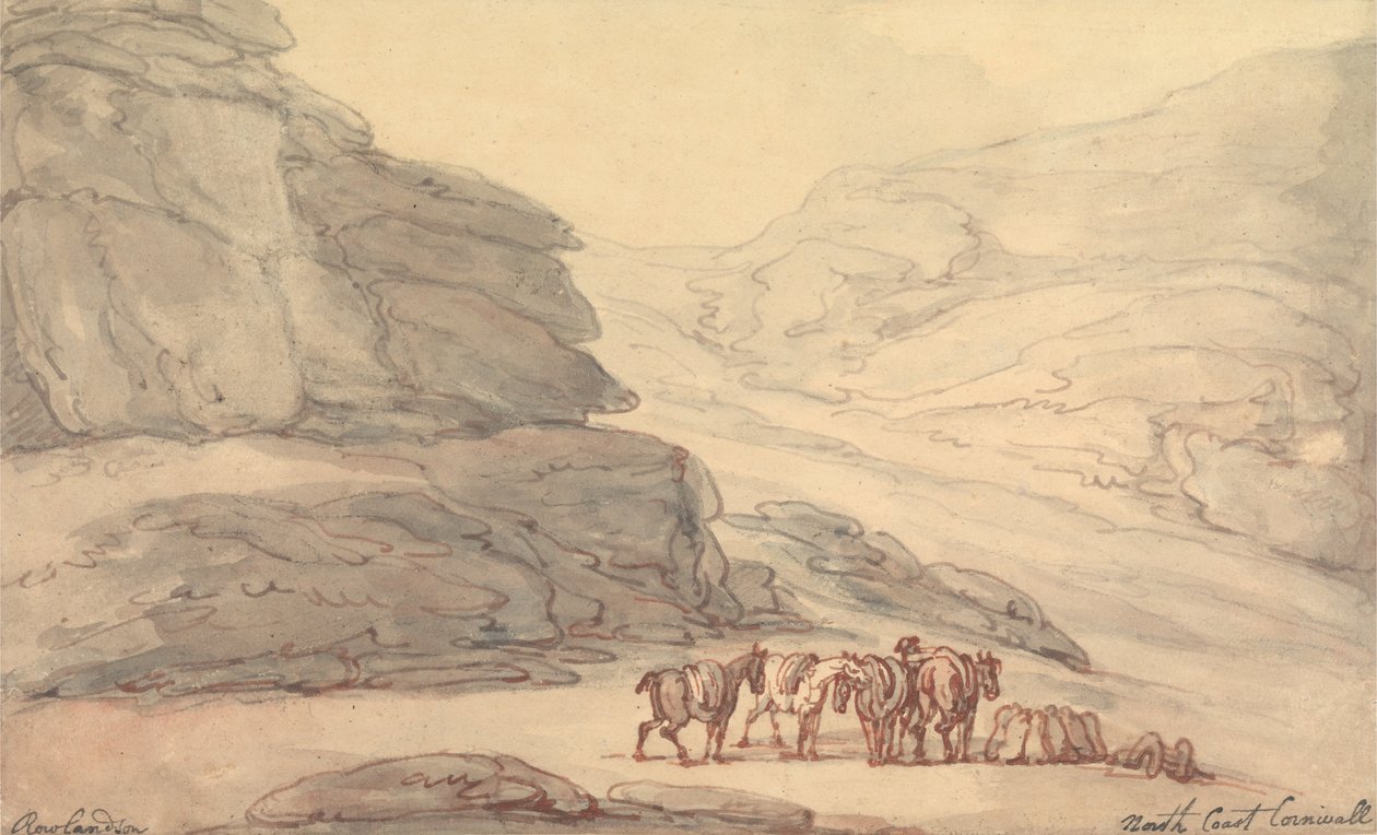 Údolí kamenů, Lynton, Devon od Thomas Rowlandson