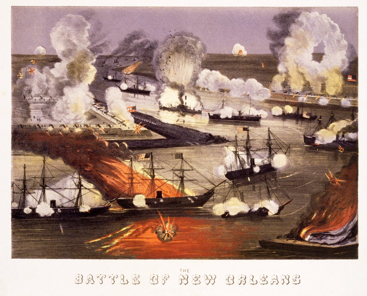 The Battle of New Orleans, pub. kolem roku 1865 od Thomas S. Sinclair