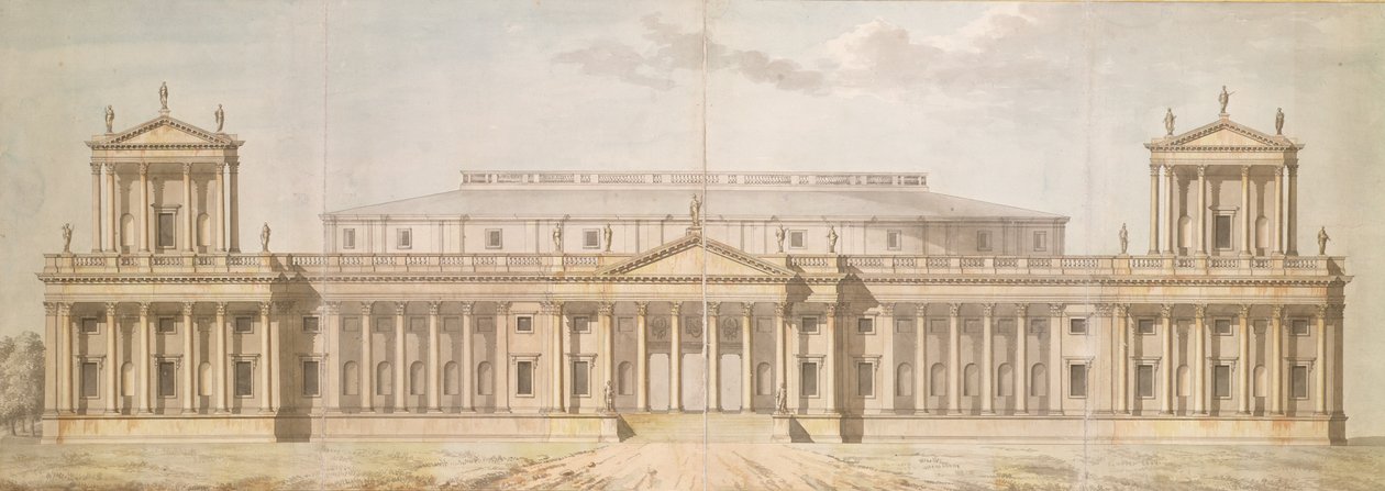 Sandby, Thomas (1721-98): (17) Návrh národního mauzolea od Thomas Sandby
