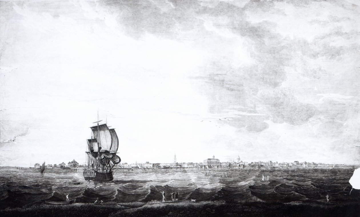 Pohled na Charles-Town, hlavní město Jižní Karolíny, vyrytý Samuel Smith, 1776 od Thomas Seitch