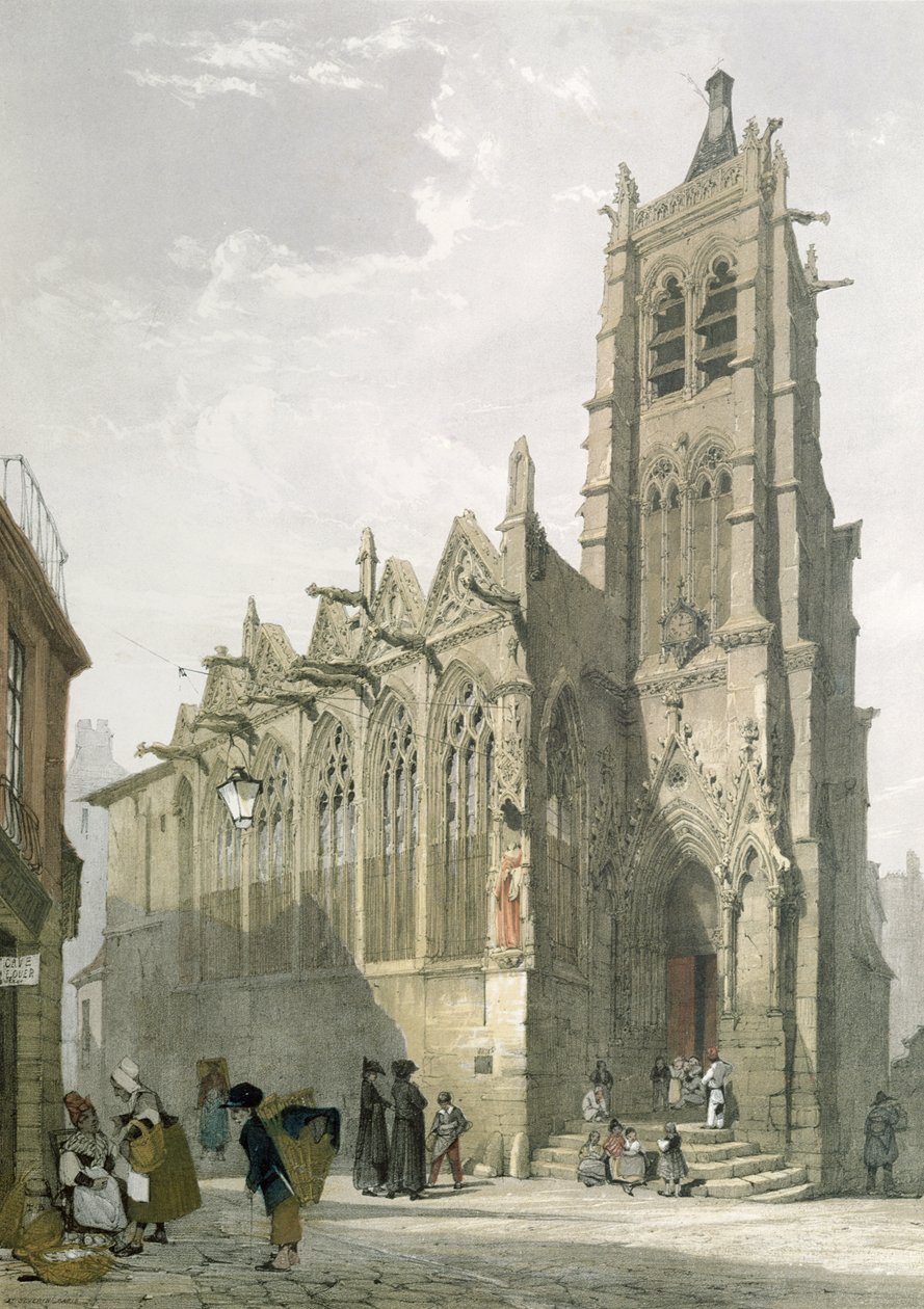 Exteriér kostela svatého Severina, Paříž od Thomas Shotter Boys