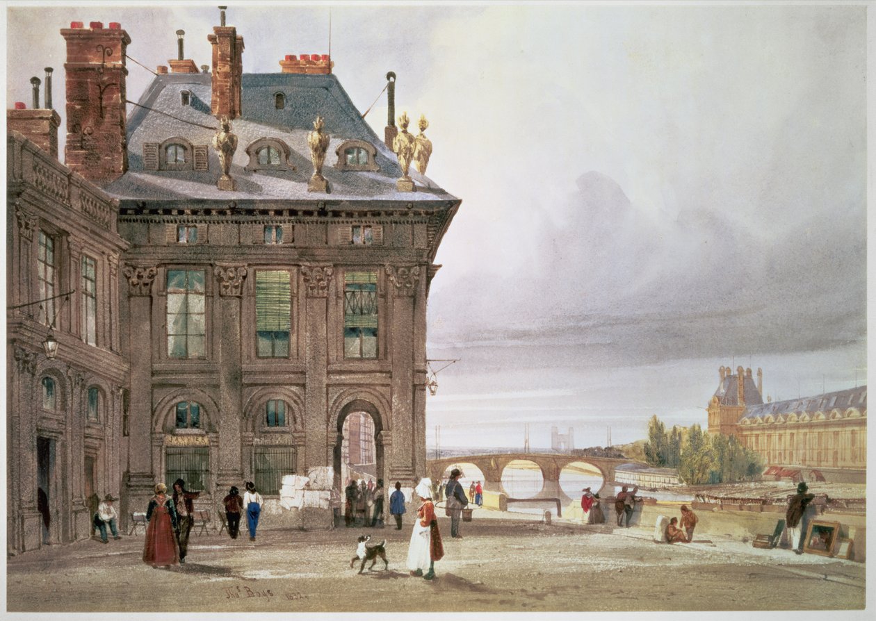 Pont Royal a Tuileries při pohledu z Institutu v Paříži od Thomas Shotter Boys
